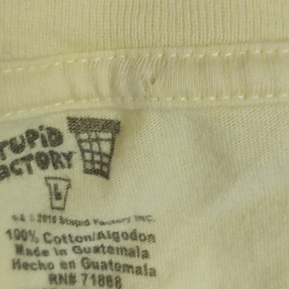Stupid Factory tshirt Yellow Size Large - Picture 6 of 6